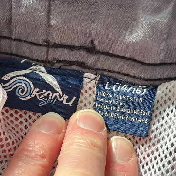 Kanu Plaid Swim Shorts - Red and Blue - Picture 4 of 4